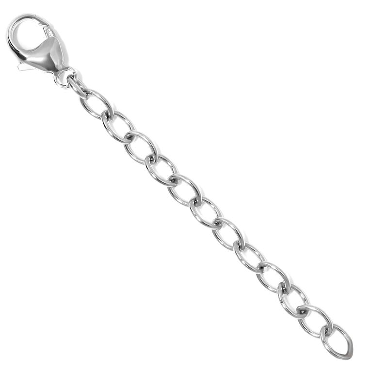 BENIQUE Necklace Bracelet Extender for Women Men - 14K Gold Filled or Solid 925 Sterling Silver Extension, Medium Size Jewelry Chain Durable Strong Removable 2" 4" or 6" Made in USA (Single Piece)(SS/L2) - Image 2
